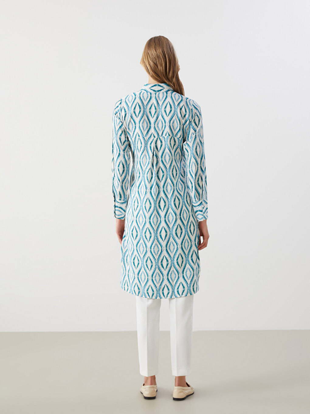 Patterned Women's Shirt Tunic-3
