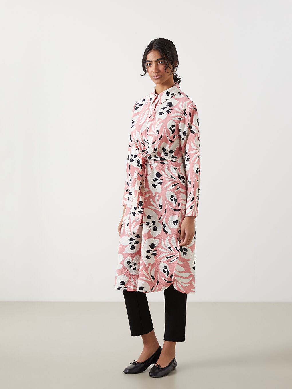 LCW Modest Gemusterte Damen-Hemd-Tunika -S54710Z8-LT4