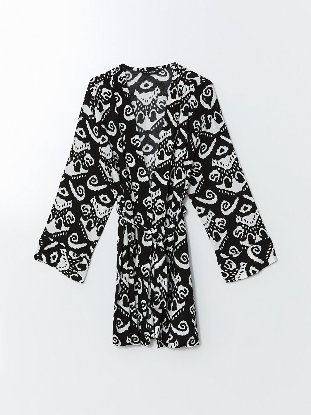 LCW Modest Şal Yaka Desenli Oversize Kadın Kimono -S54712Z8-LQJ