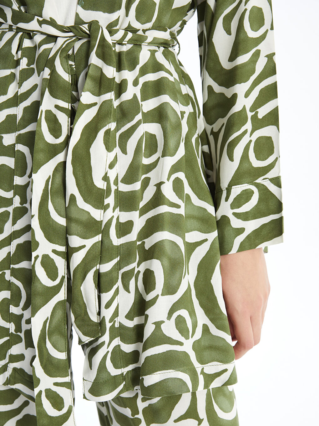 Kimono Oversize à Motifs pour Femmes avec Col Châle-2