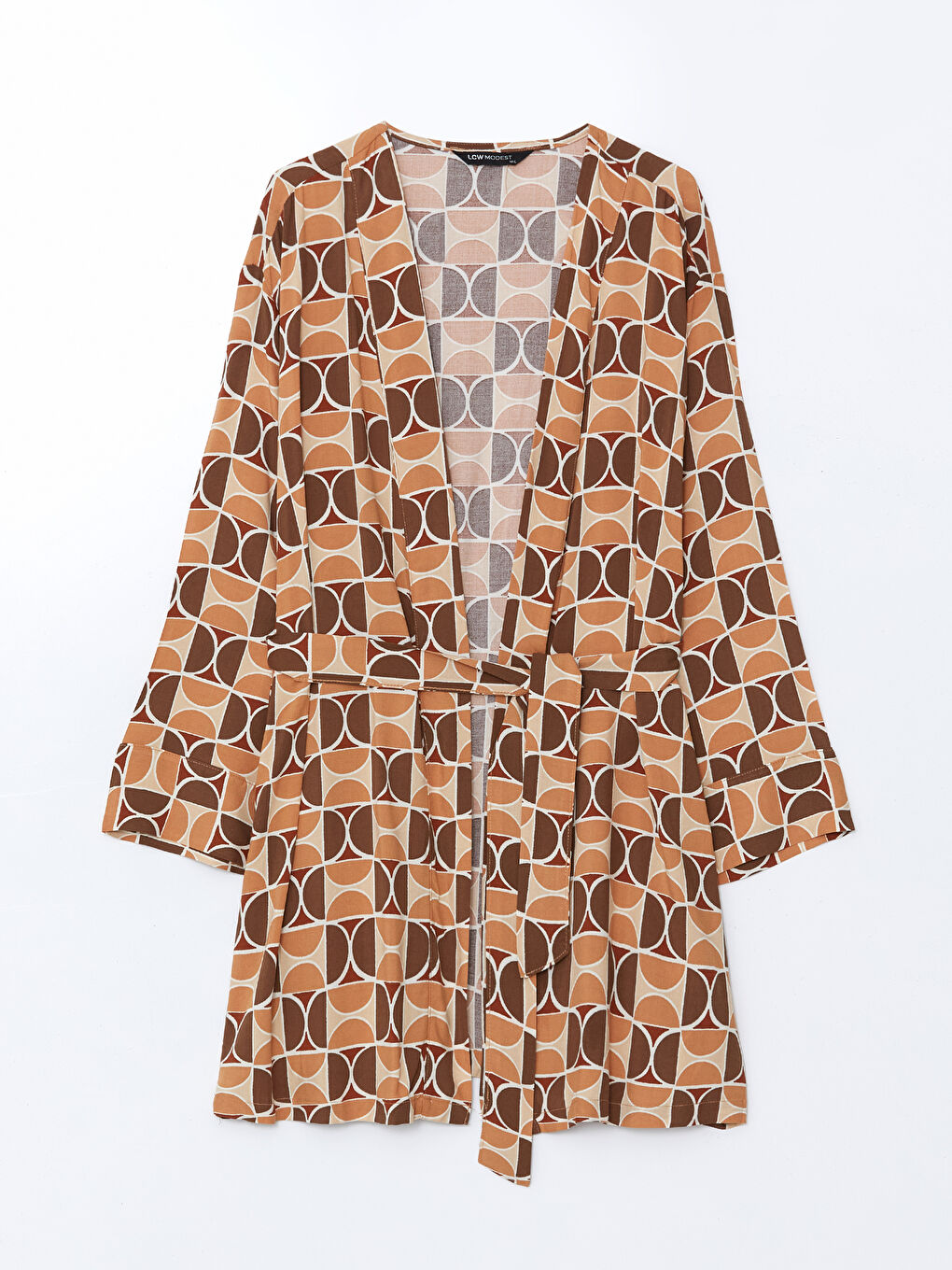 LCW Modest Şal Yaka Desenli Oversize Kadın Kimono -S54712Z8-LSR