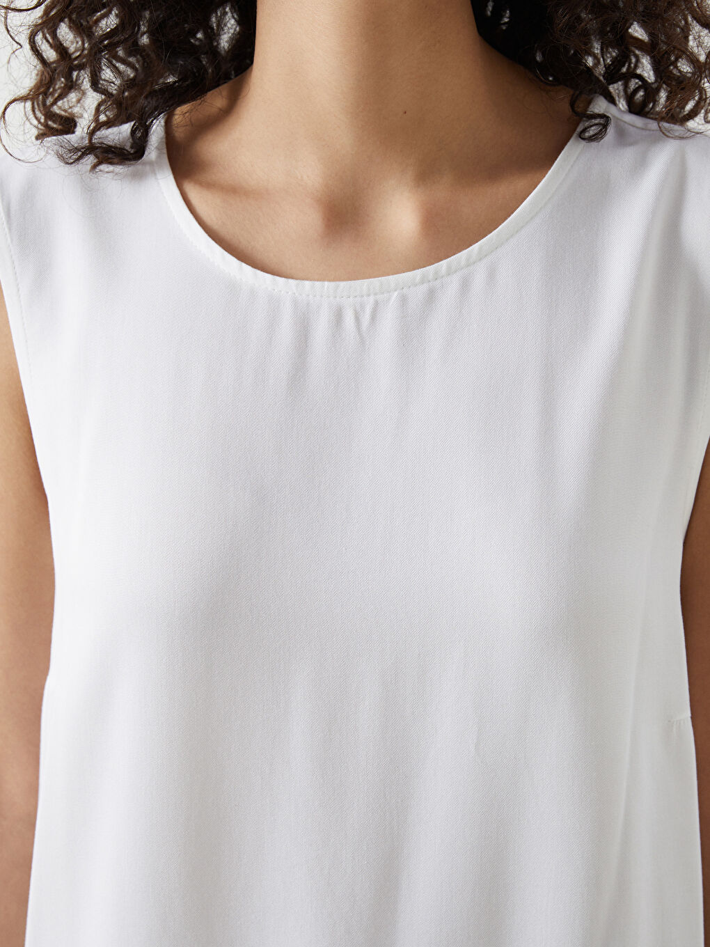 Crew Neck Plain Layered Women's Tunic-2