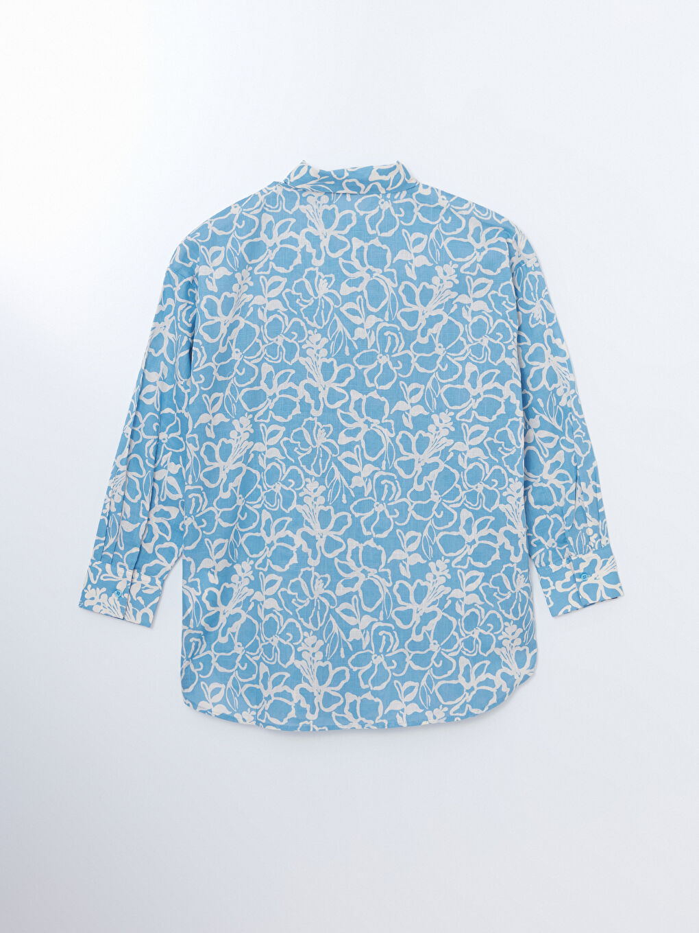 قميص تونيك للسيدات أوفراسايز منقوش-5