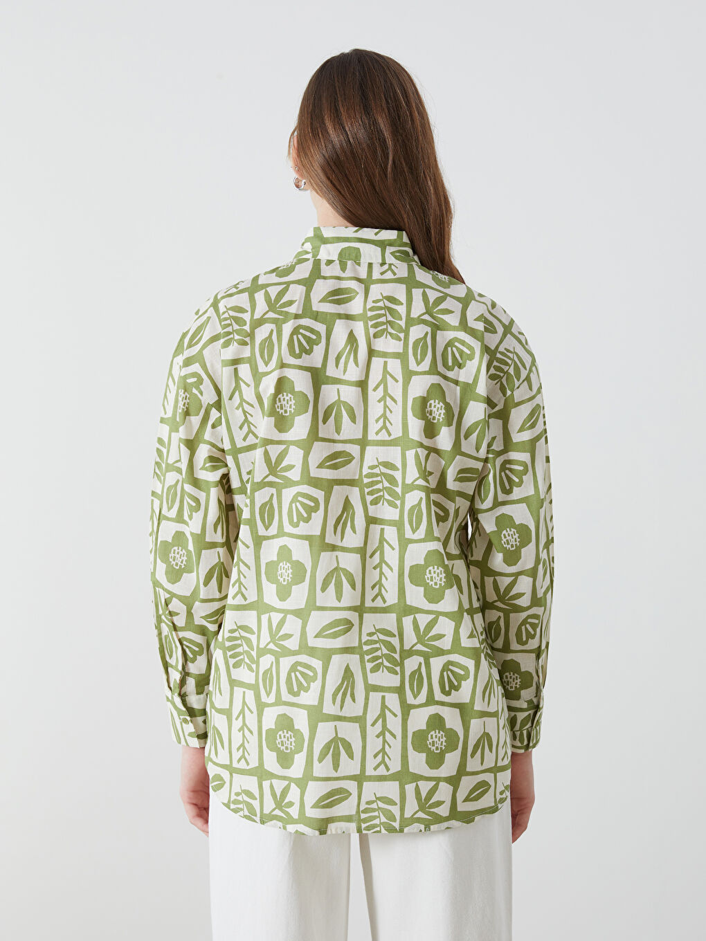 LCW Modest Gemusterte Oversize Damen Hemd-Tunika -S54716Z8-LRR