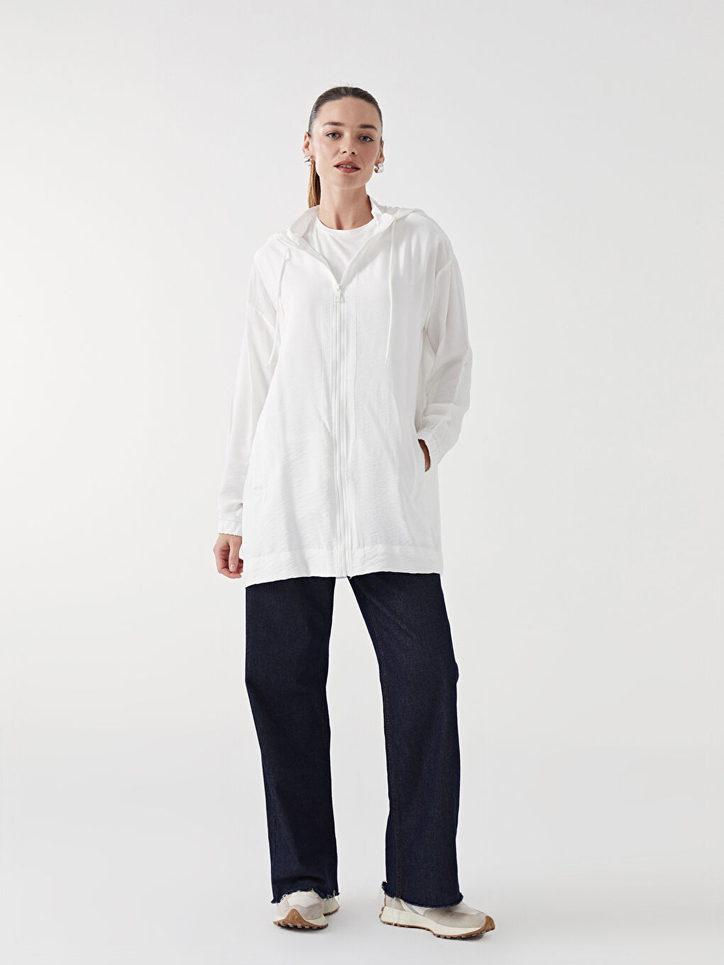 LCW Modest تونيك بمقاس واسع للنساء -S54717Z8-EEW