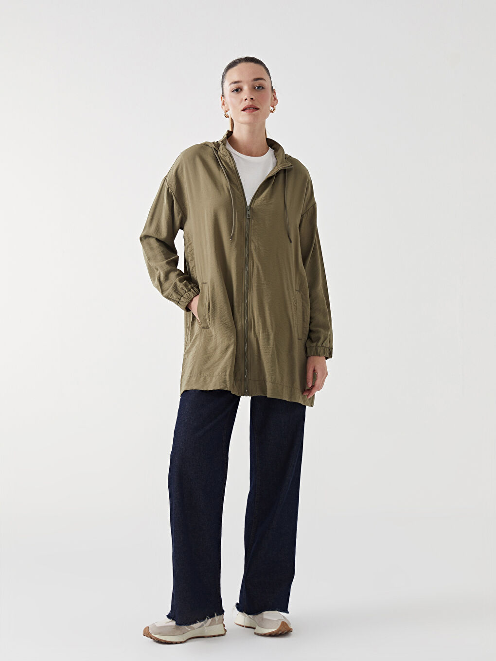 LCW Modest Hooded Oversize Women's Tunic -S54717Z8-K6F
