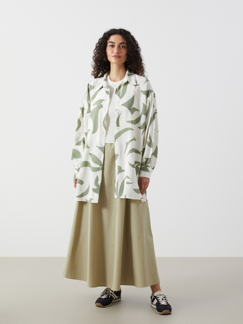 Tunique Chemise À Motifs Pour Femmes-1