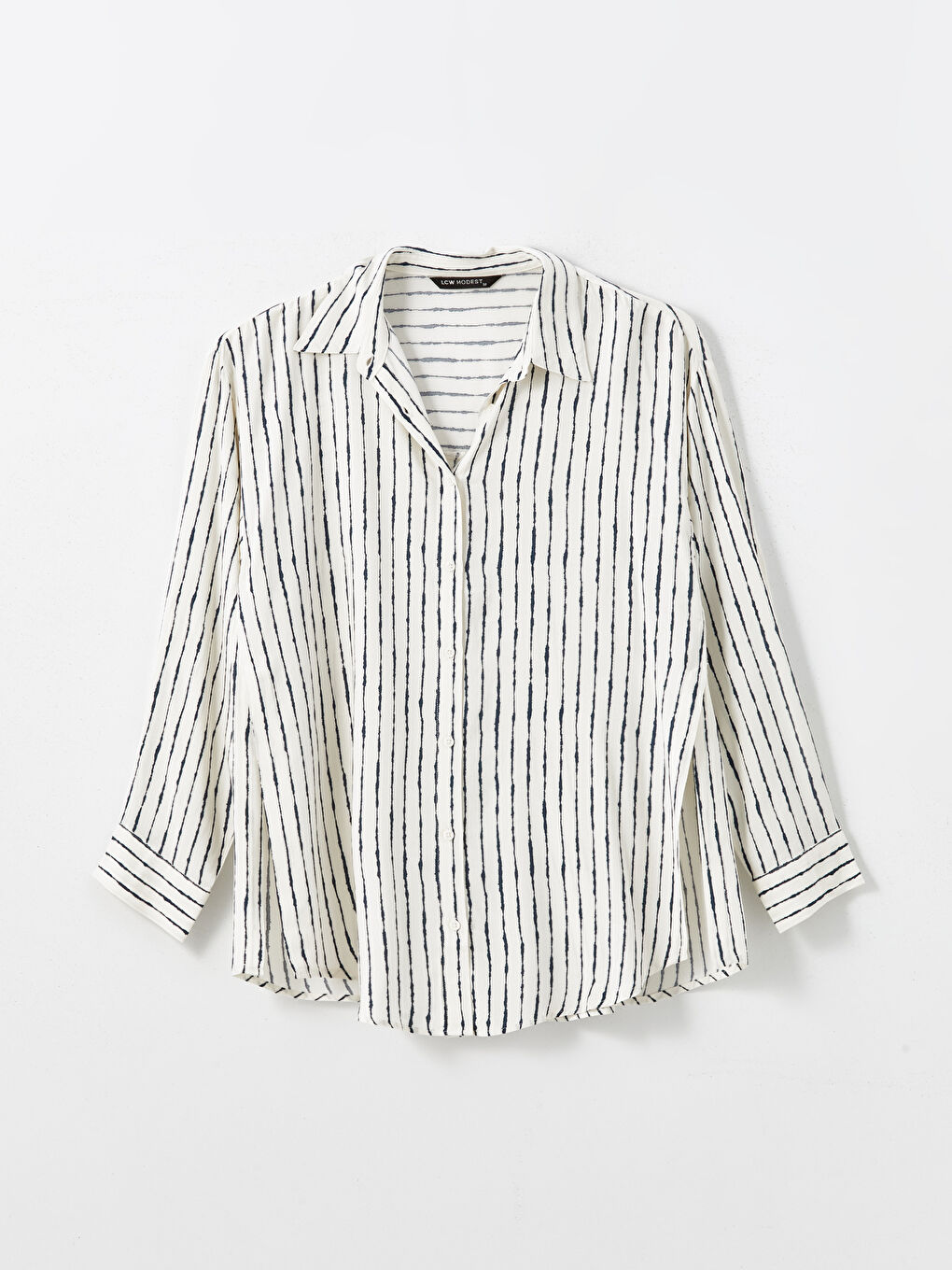 Striped Oversize Women's Shirt Tunic-4