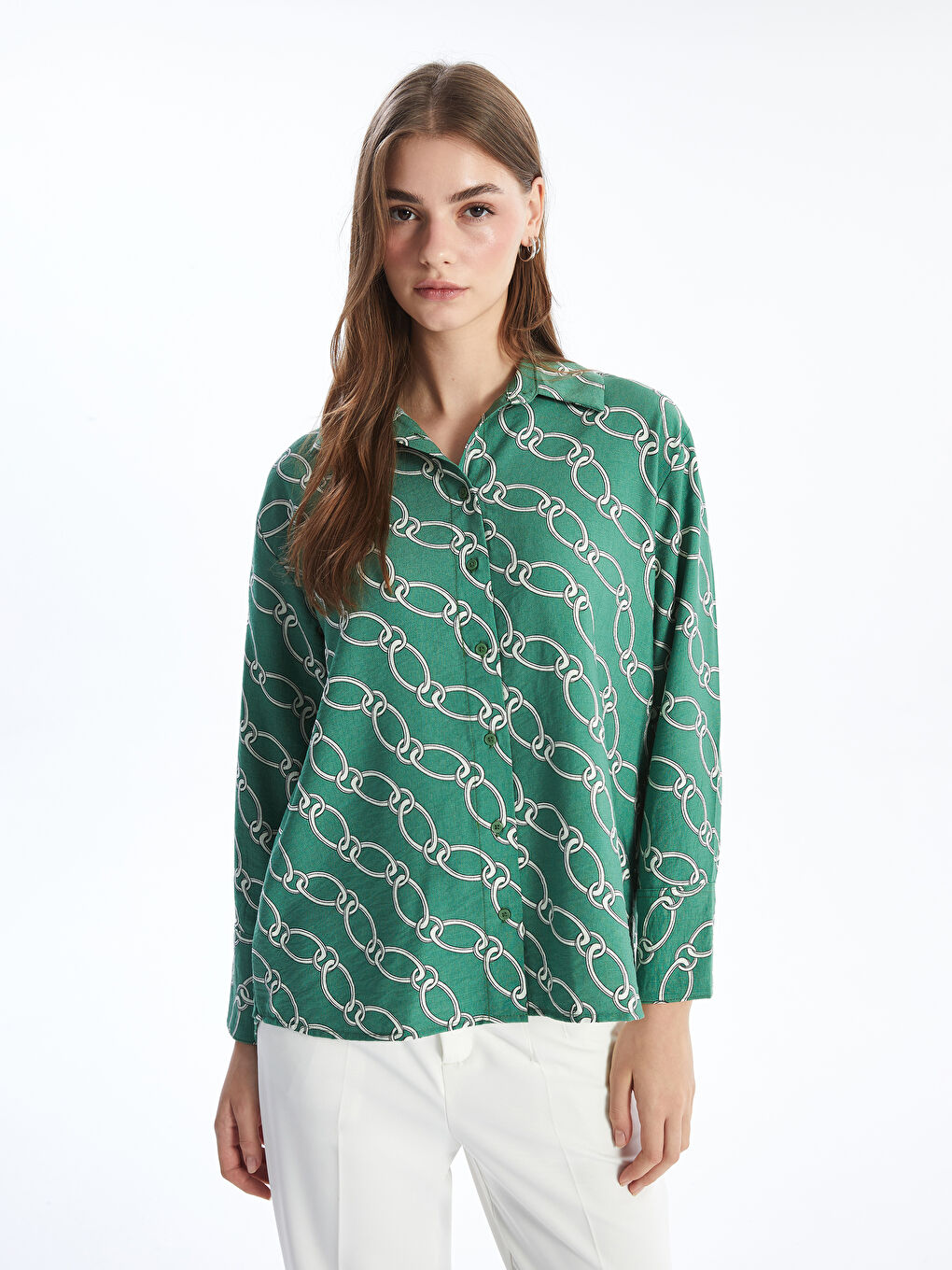 ნიმუშიანი ქალებისთვის პერანგი ტუნიკა