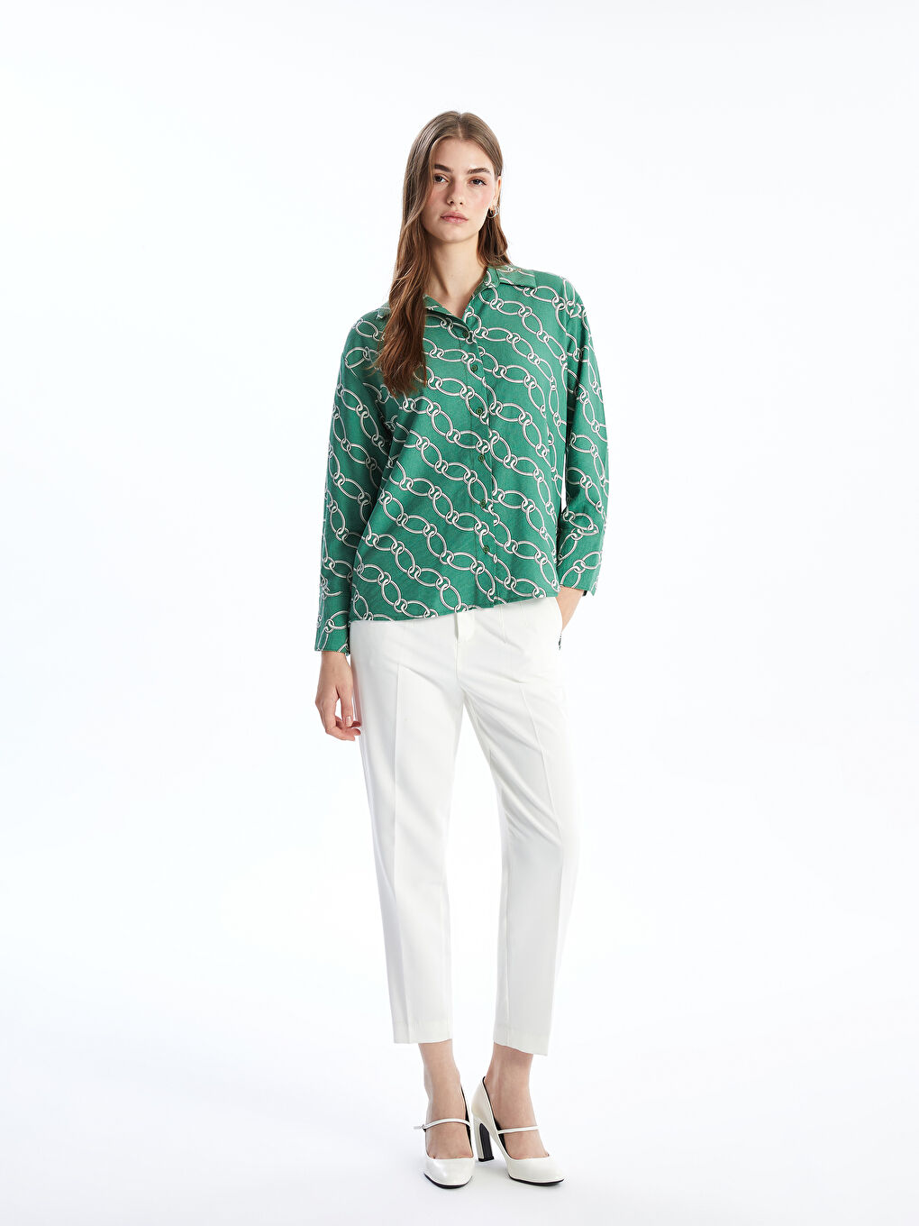 ნიმუშიანი ქალებისთვის პერანგი ტუნიკა-1