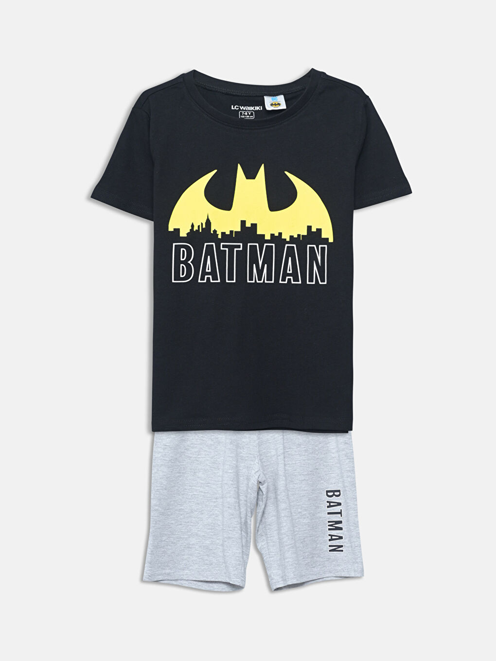 Crew Neck Batman Printed Boys' Shorts Pyjama Set -S54784Z4-CVL