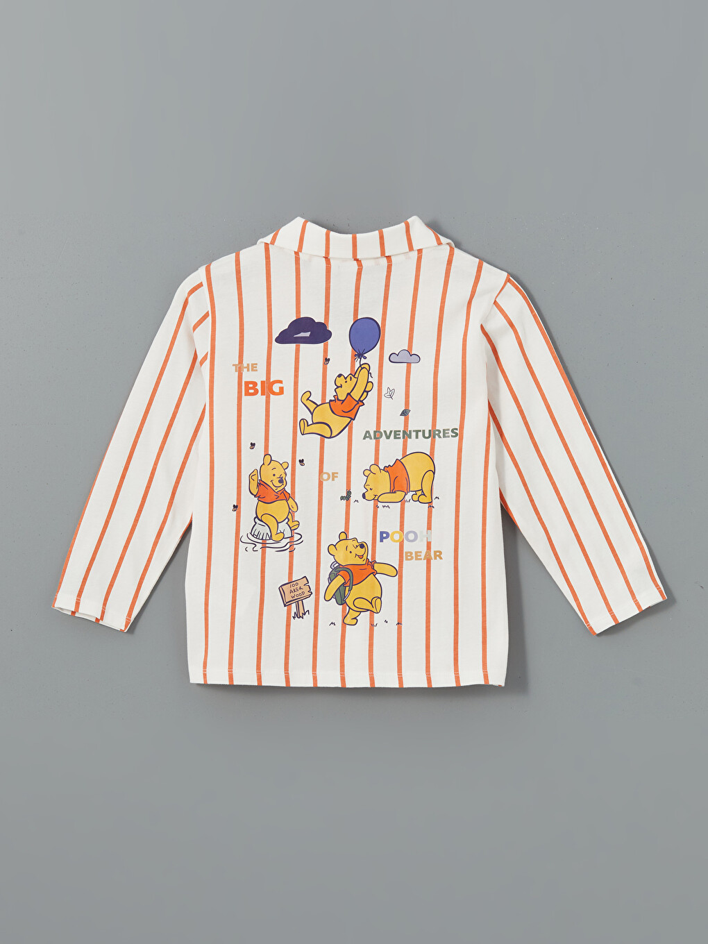 Pembe Winnie the Pooh Baskılı Erkek Çocuk Pijama Üstü-1