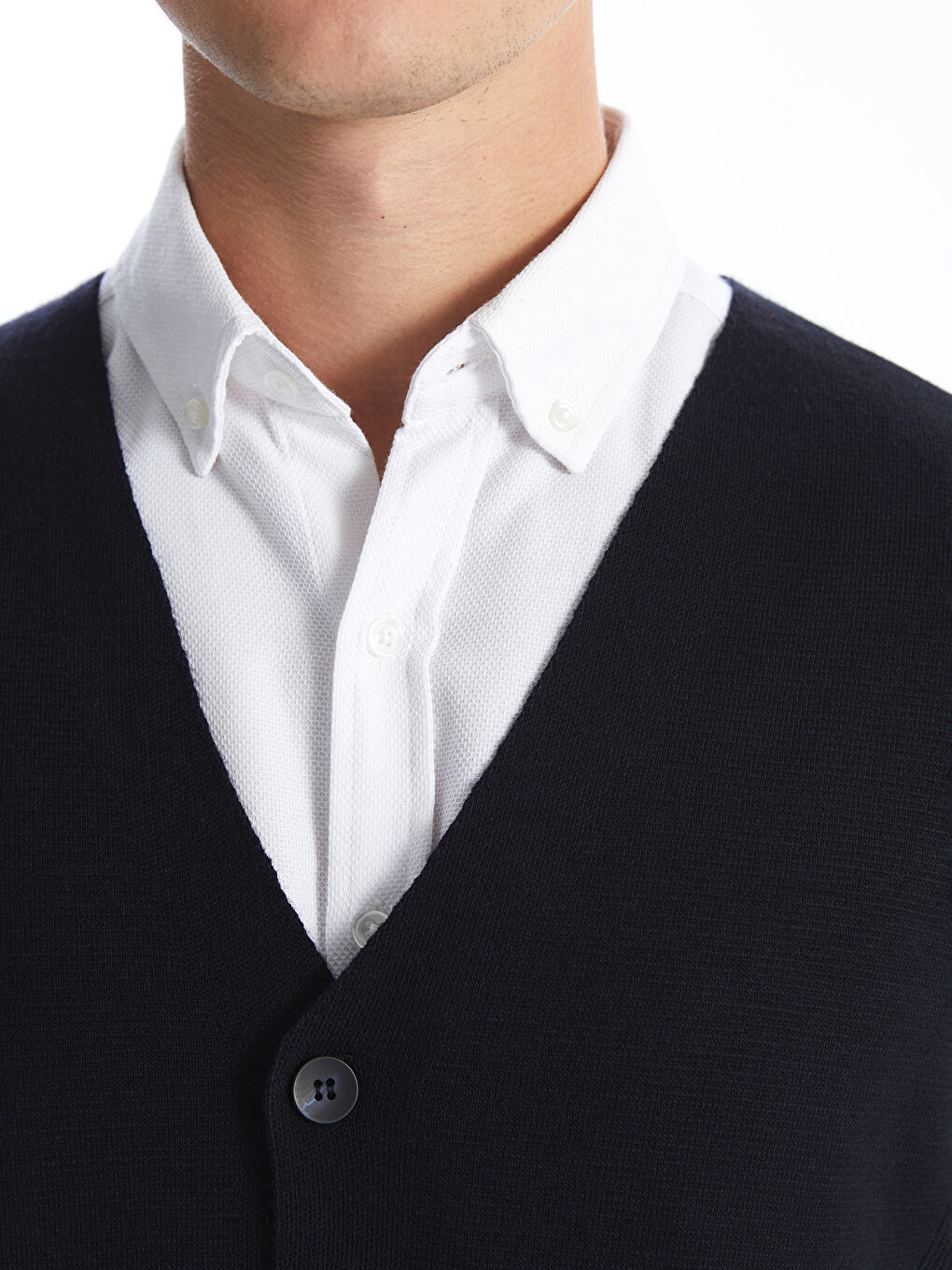 LCWAIKIKI Classic Regular Fit V Neck Men's Knitwear Waistcoat -S54824Z8-RFH