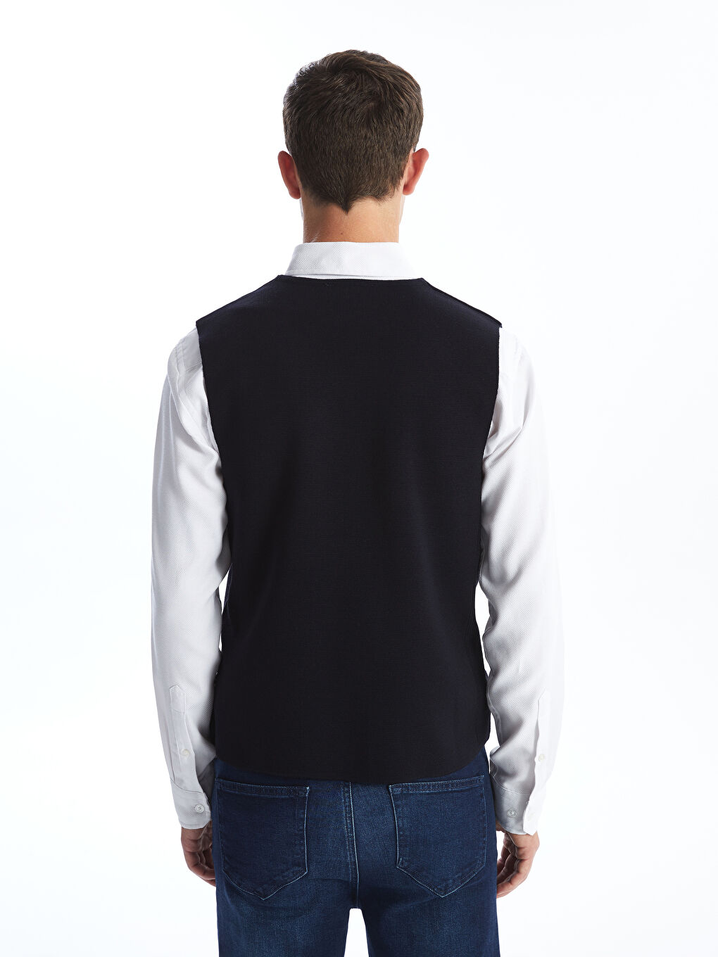 LCWAIKIKI Classic Regular Fit V Neck Men's Knitwear Waistcoat -S54824Z8-RFH