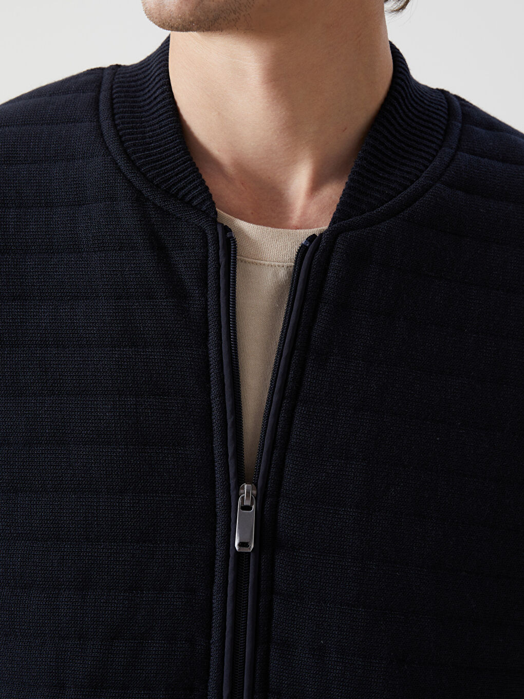 Cardigan en Tricot à Col Université pour Hommes Ajustement Standard-2
