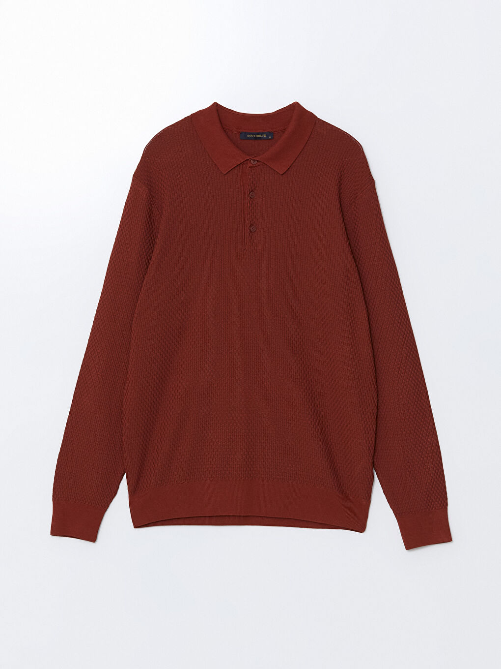 Polo Neck Long Sleeve Men's Tricot Sweater -S54831Z8-YA9