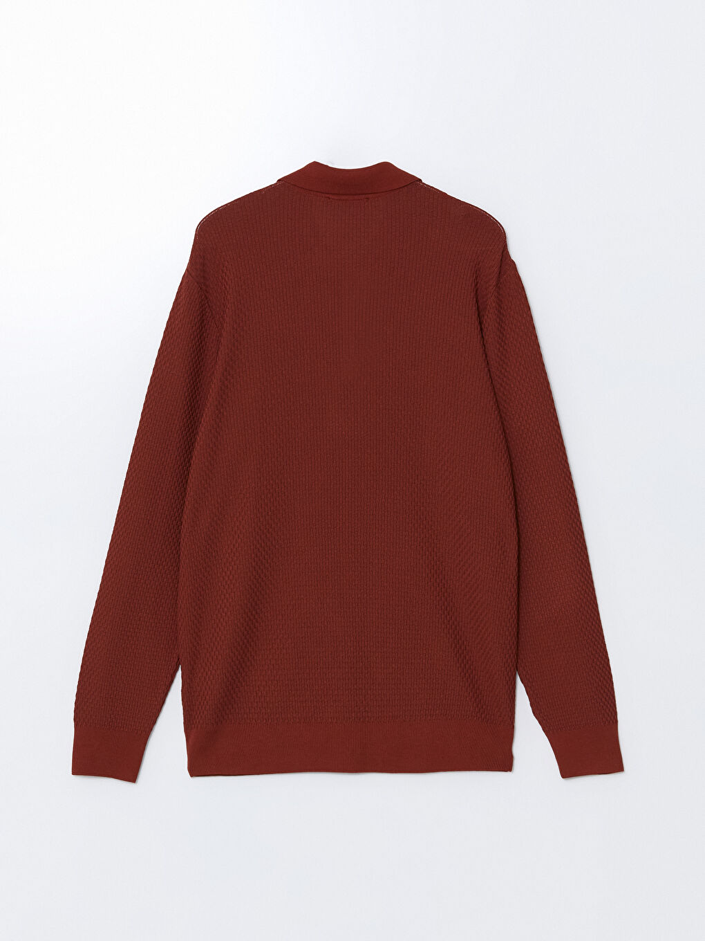 Polo Neck Long Sleeve Men's Tricot Sweater -S54831Z8-YA9