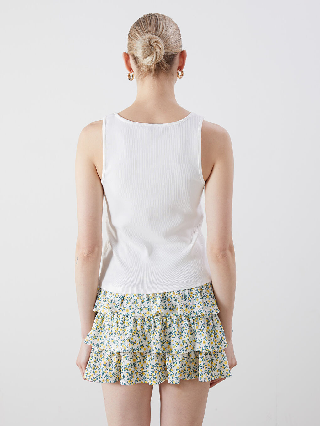 LCW Vision U Neck Textured Women's Tank Top -S54839Z8-R9J