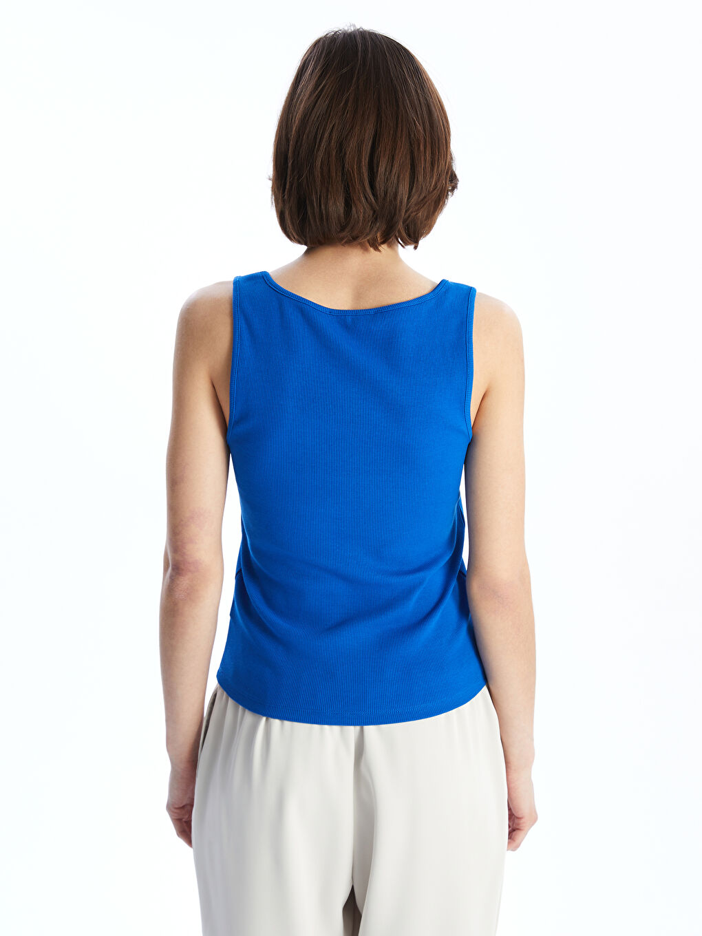 LCW Vision U Neck Textured Women's Tank Top -S54839Z8-HGU