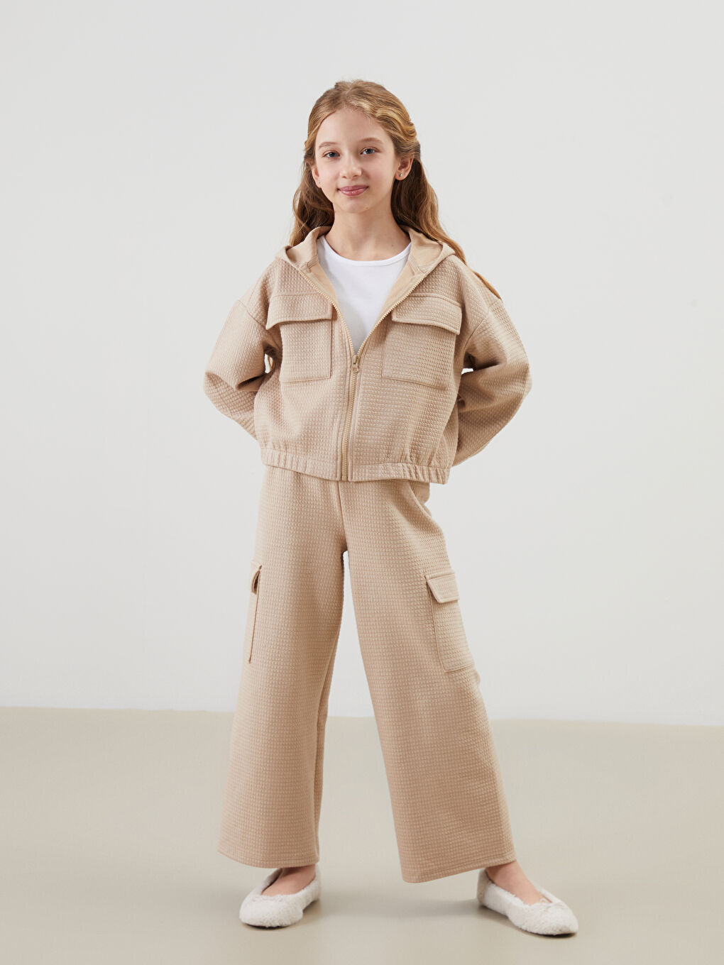 Girl's Hoodie Zippered Sweatshirt -S54854Z4-YXS