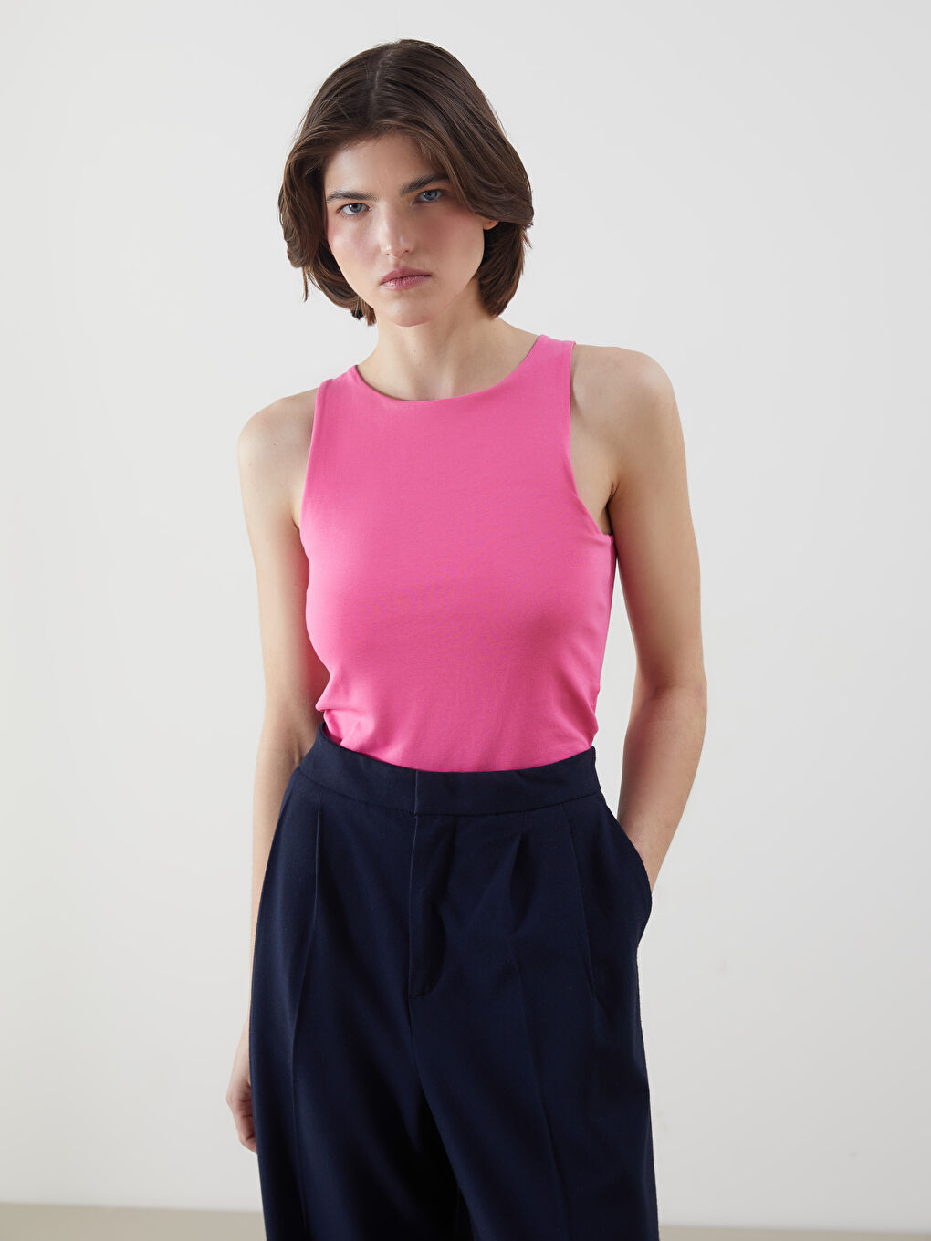 LCW Vision Crew Neck Women's Tank Top -S54862Z8-GQW