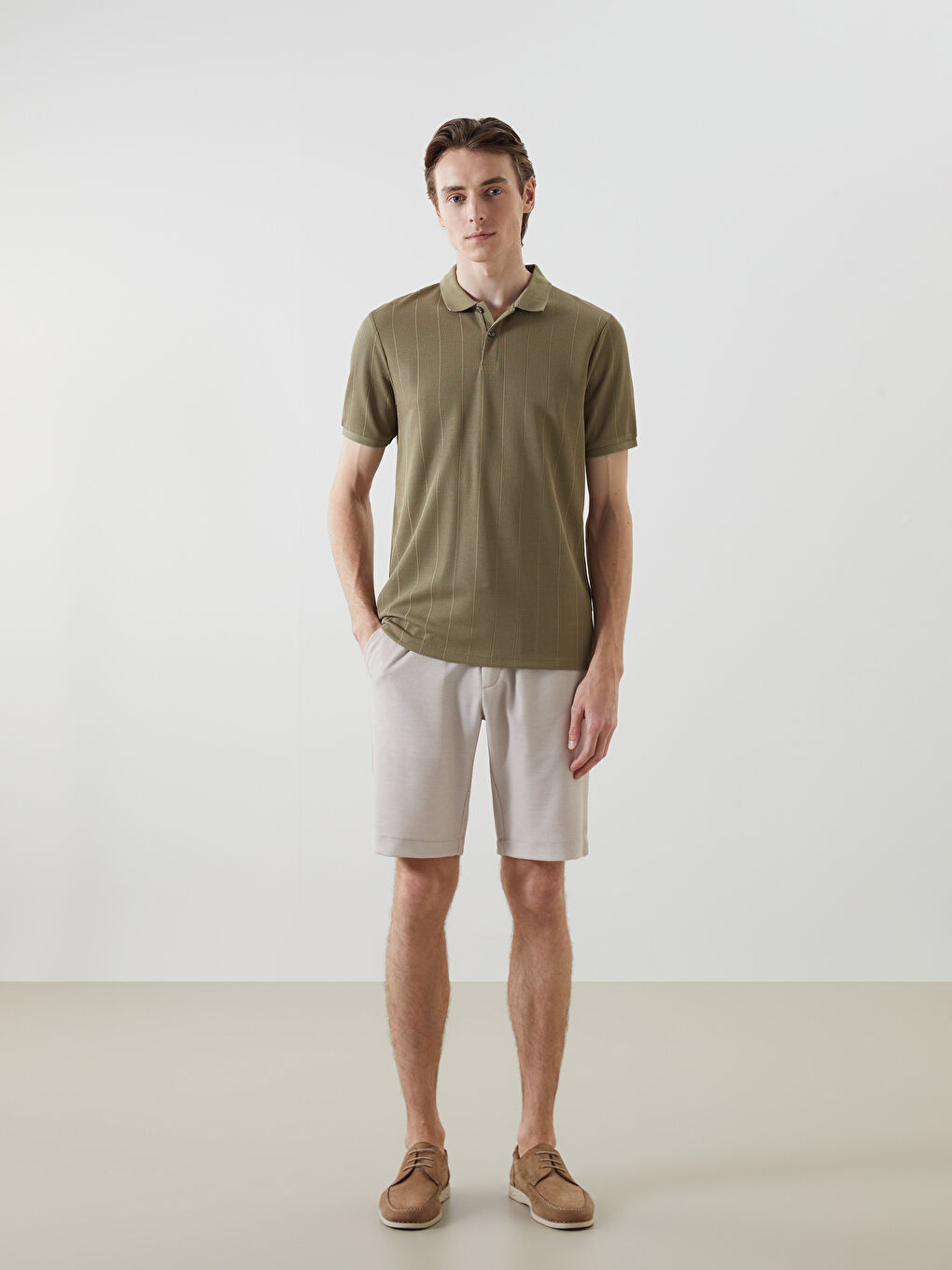Polo Neck Short Sleeve Men's T-Shirt -S54864Z8-J1R