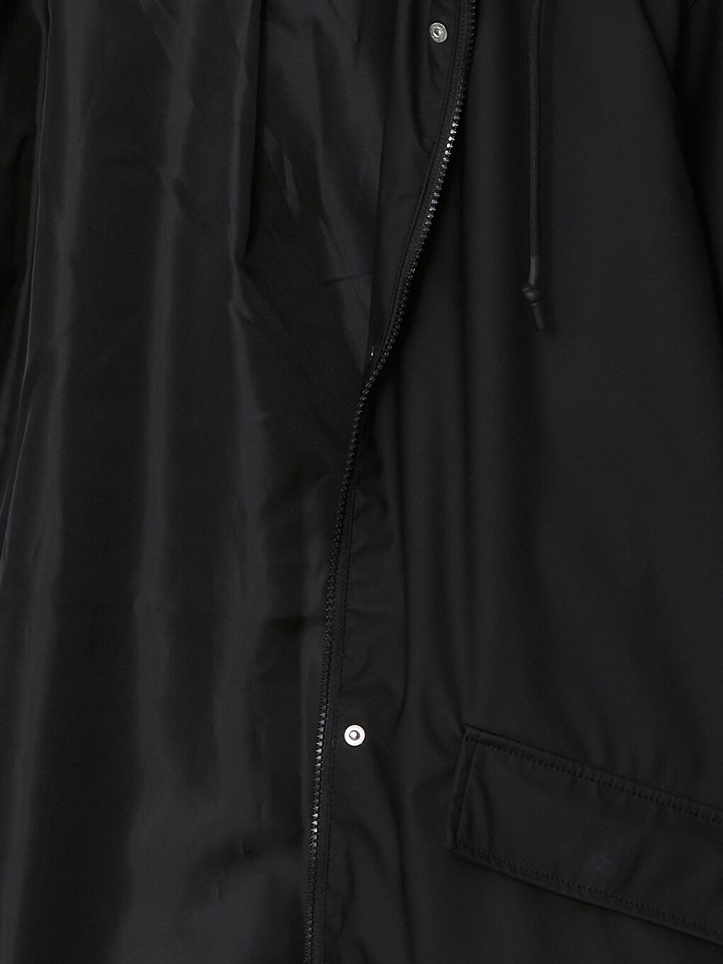 Hooded Plain Leather Look Women's Raincoat -S54868Z8-RQL