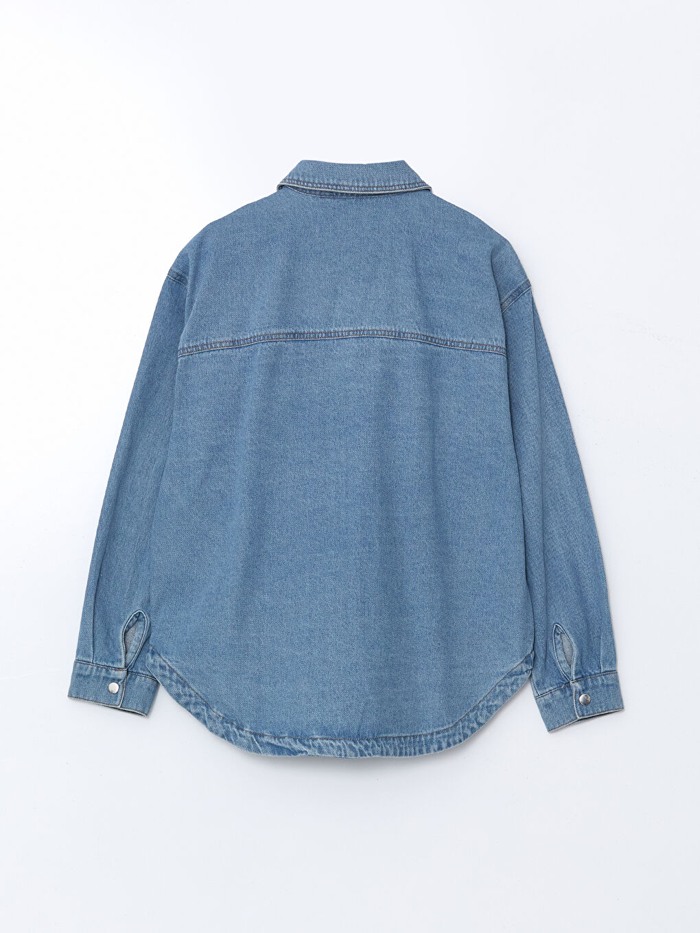 LCW Vision Shirt Collar Oversize Women's Denim Jacket -S54875Z8-507