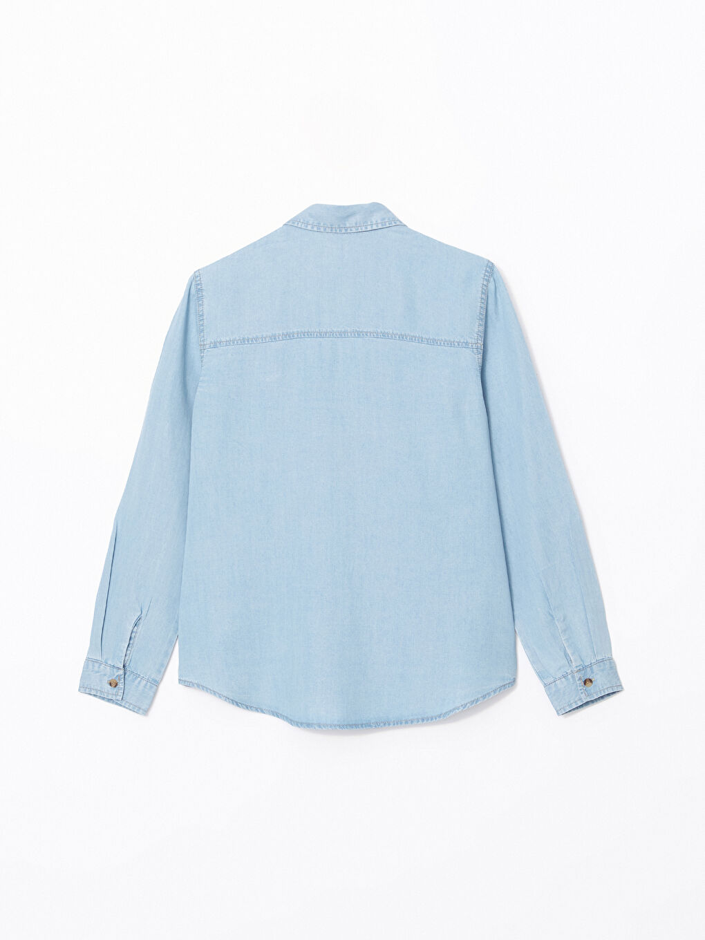 Loose Fit Women's Denim Shirt with Pockets -S54882Z8-311