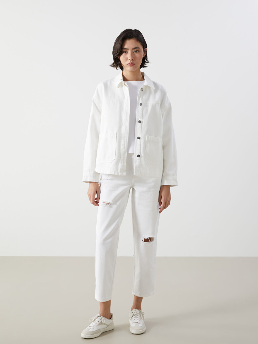 Ženska oversize teksas košulja -S54883Z8-844