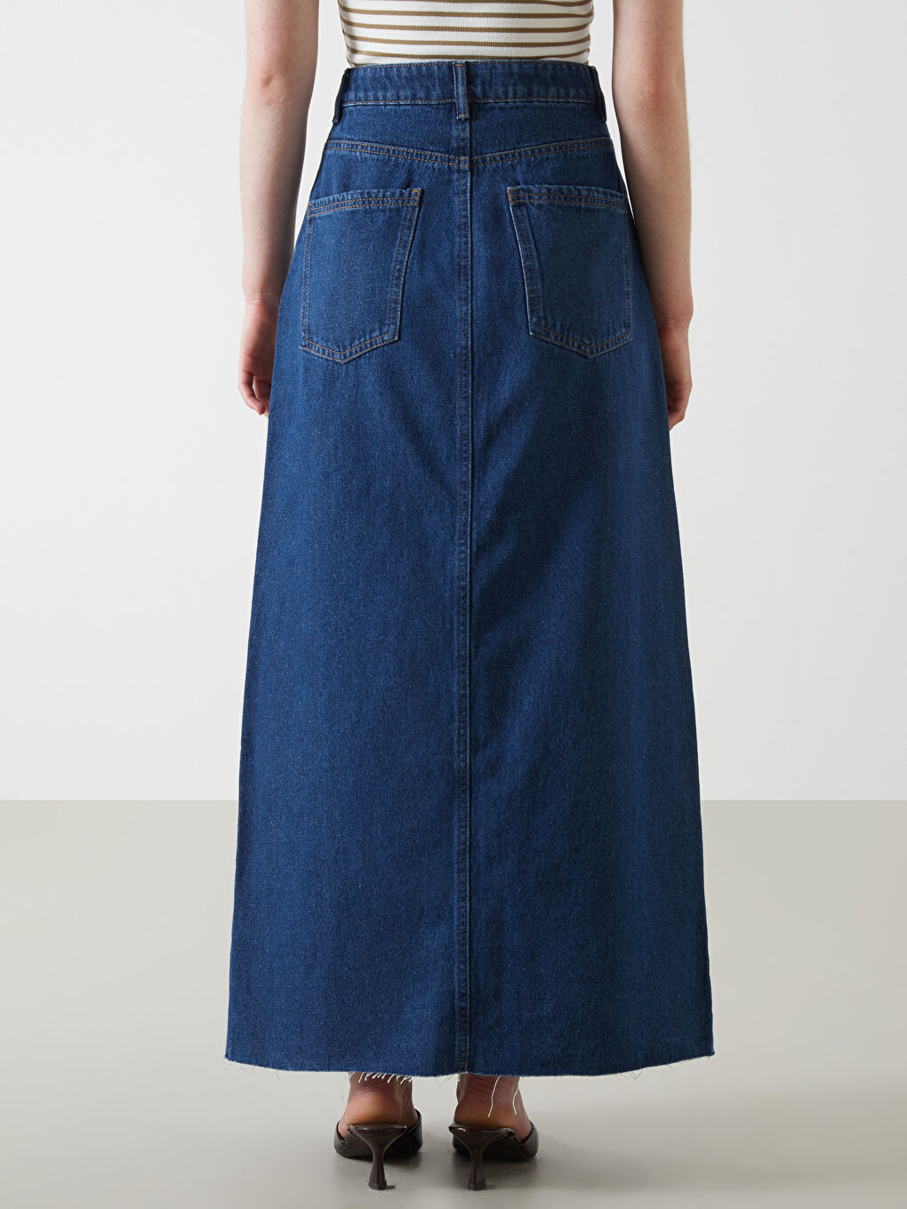 Regular Fit Women's Denim Skirt -S54884Z8-309