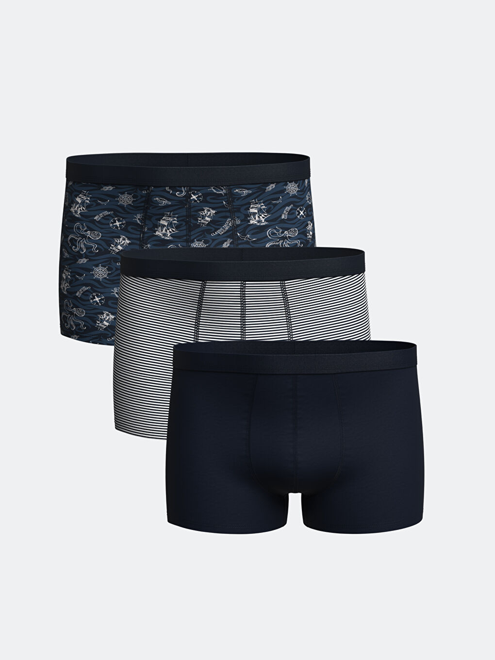 Standard Fit Cotton Flexible Men's Boxer 3-Piece -S54907Z8-LSJ