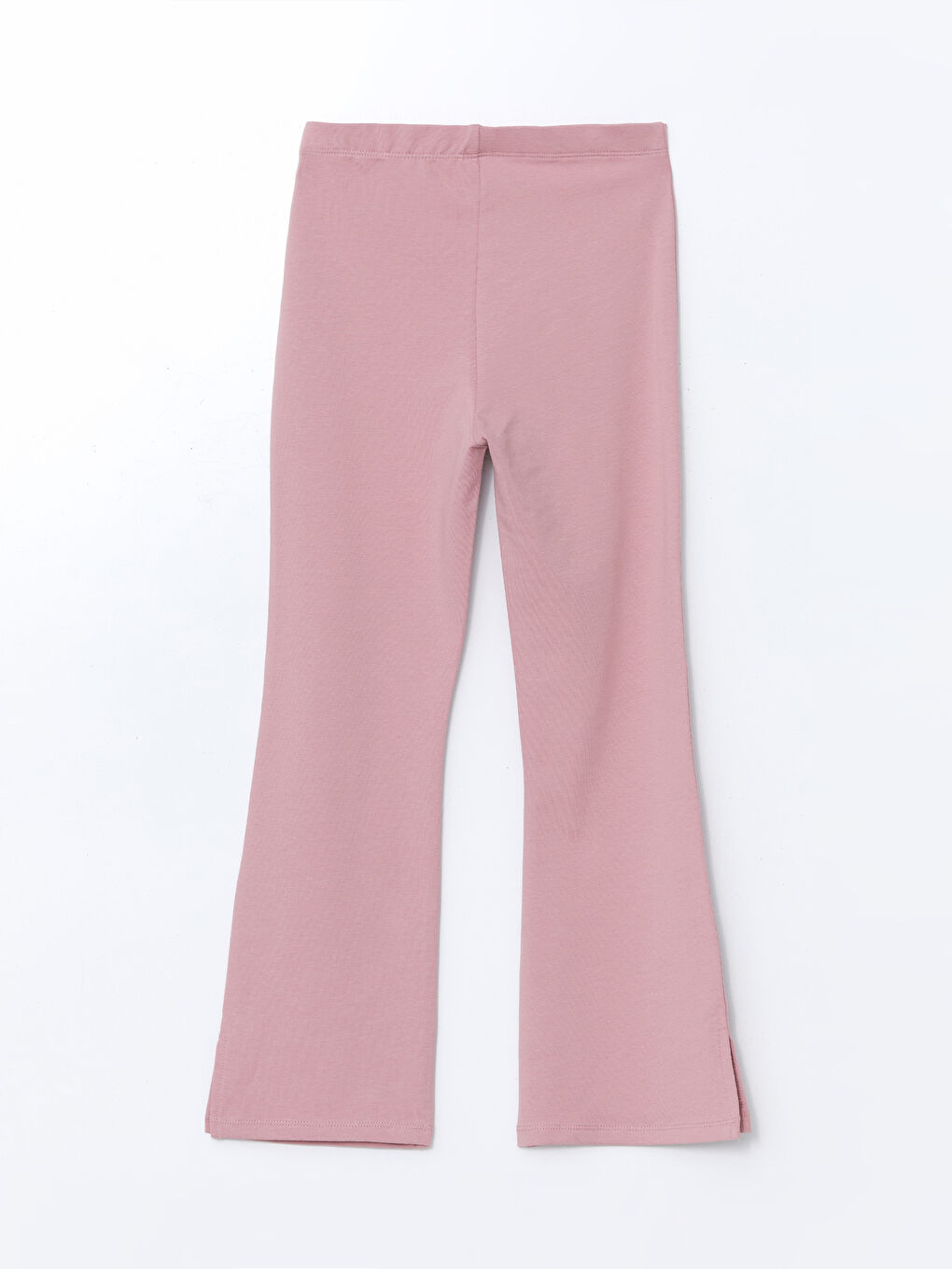 Lila Beli Lastikli İspanyol Paça Kız Çocuk Tayt-1