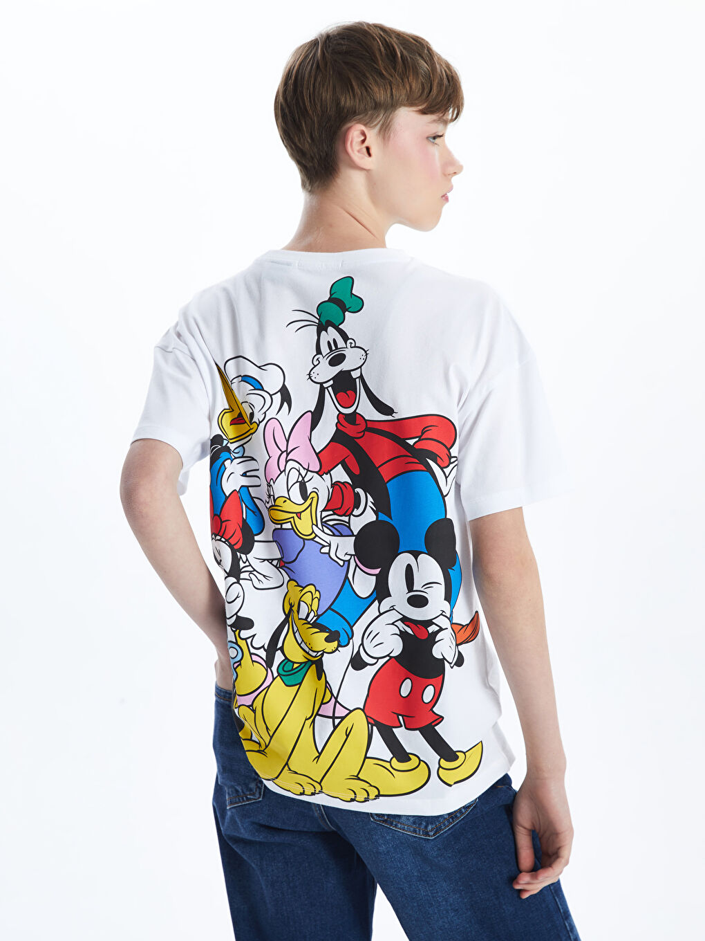 Ženska majica okruglog izreza sa štampom Mickey i prijatelji -S54968Z8-Q6K