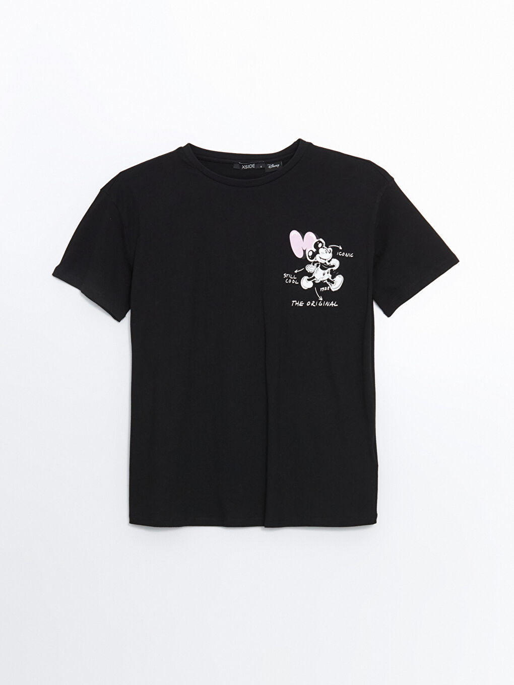 Crew Neck Mickey Mouse Printed Women's T-Shirt -S54969Z8-CVL