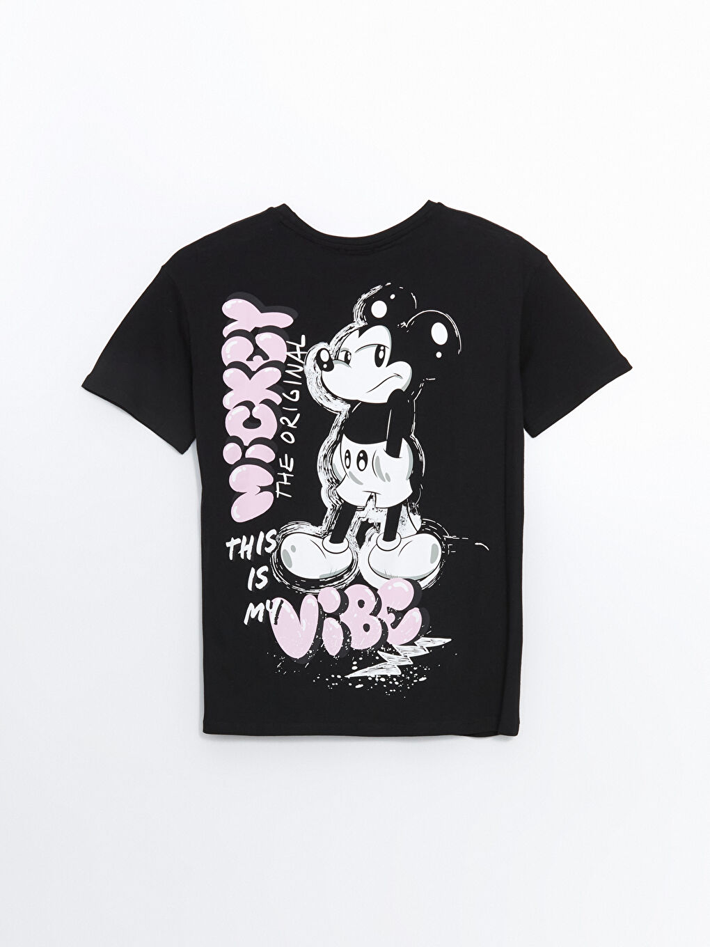 Crew Neck Mickey Mouse Printed Women's T-Shirt -S54969Z8-CVL