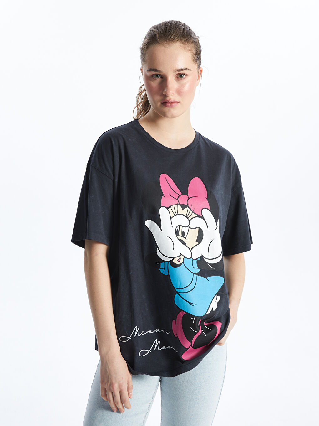 Ženska majica okruglog izreza sa otiskom Minnie Mouse -S54979Z8-RFL