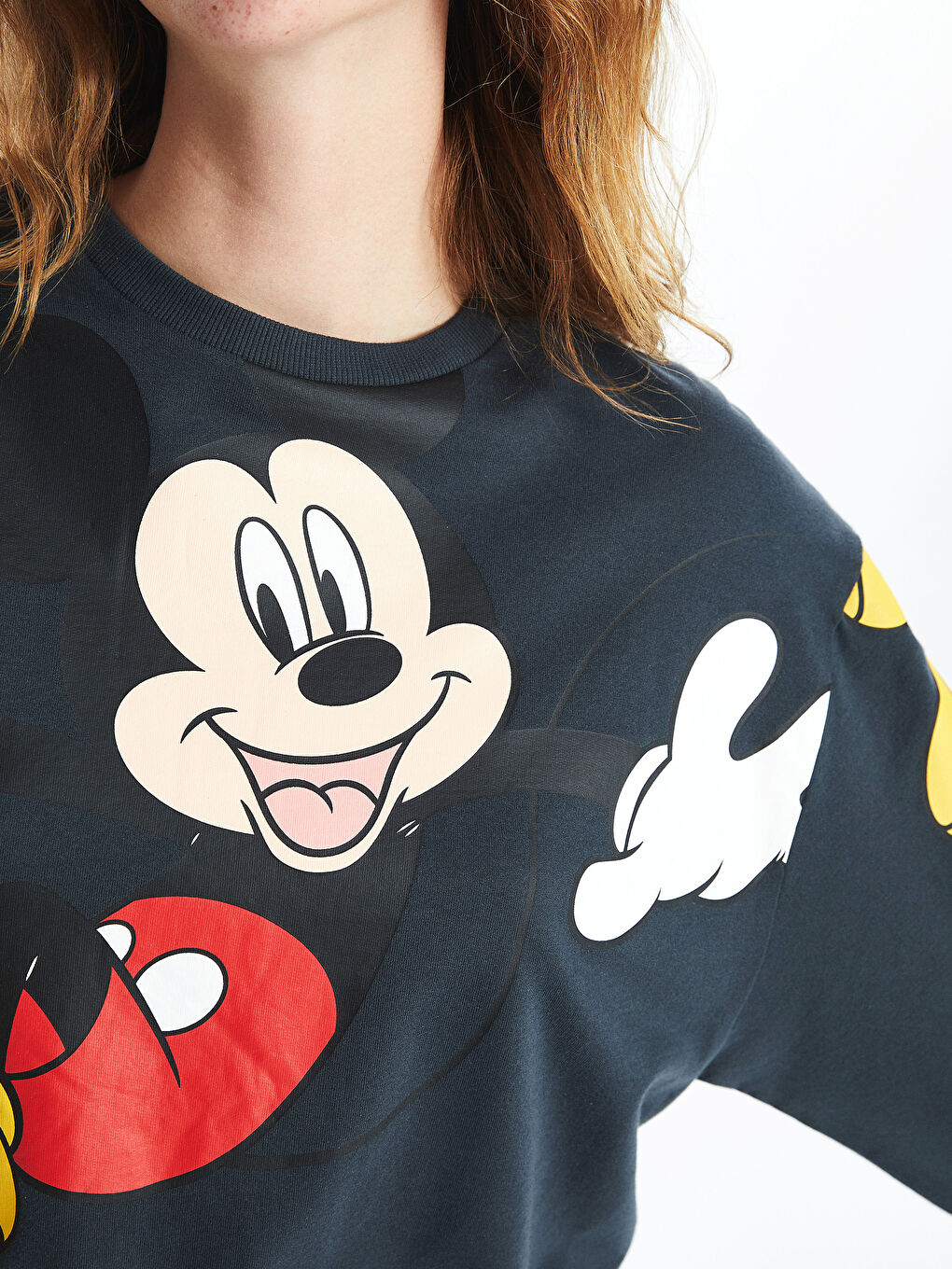 XSIDE Mickey-Mouse-Bedruckte Sweatshirt-Tunika für Damen -S54993Z8-RFL