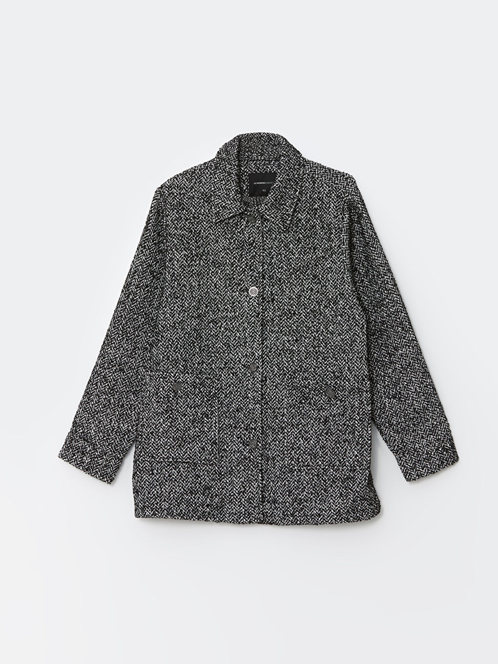 Shirt Collar Patterned Women's Jacket -S54996Z8-MHS