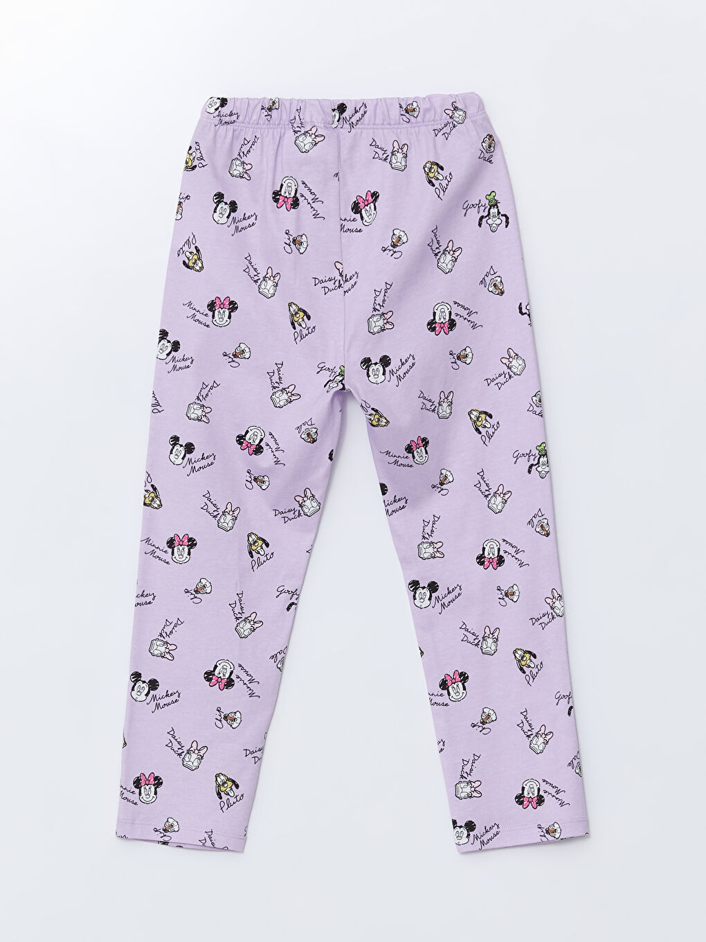 LCW Kids Lila Gömlek Yaka Minnie Mouse Baskılı Kız Çocuk Pijama Takım - 4