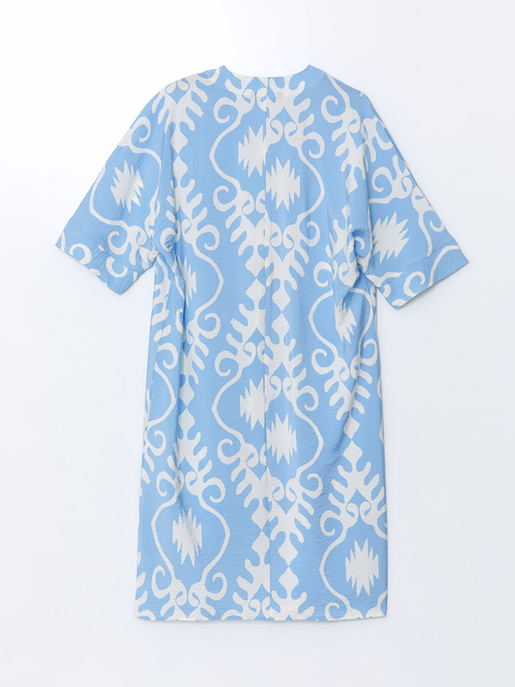 LCW Modest V Yaka Desenli Oversize Kadın Elbise -S55040Z8-LQQ