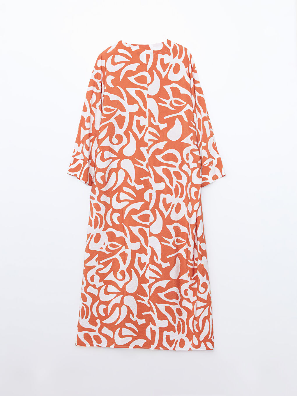 LCW Modest V Yaka Desenli Oversize Kadın Elbise -S55040Z8-LSR