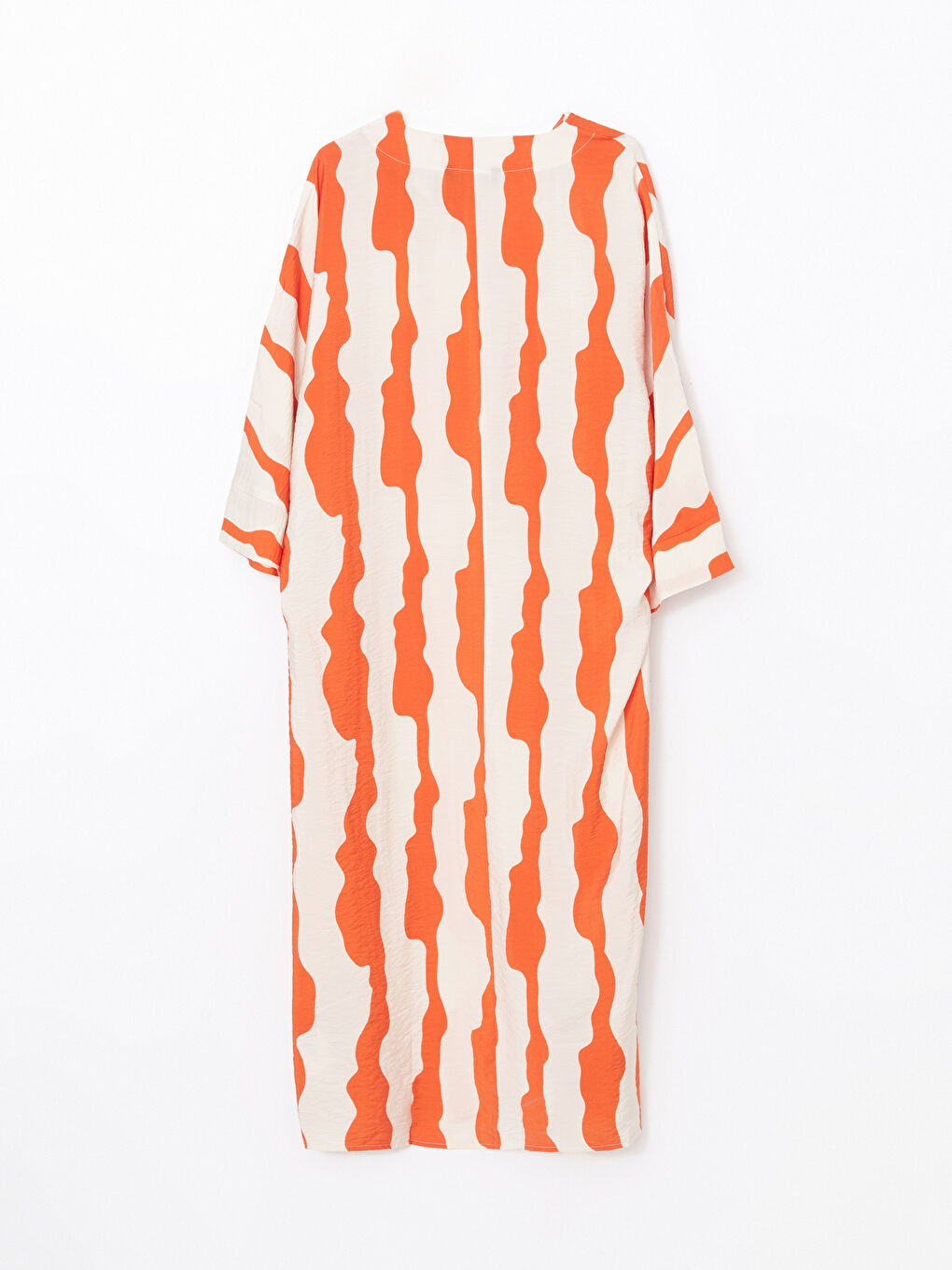 LCW Modest V Yaka Desenli Oversize Kadın Elbise -S55040Z8-LSL