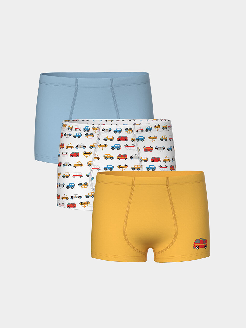 LCW Kids Beyaz Beli Lastikli Erkek Çocuk Boxer 3'lü