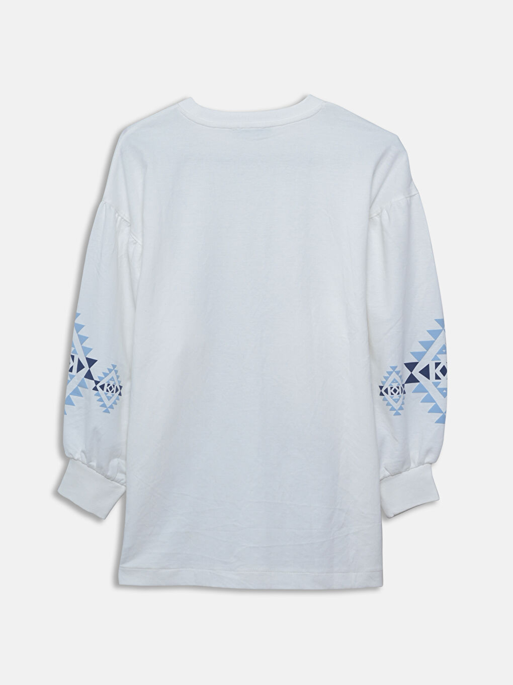 LCW Modest Crew Neck Printed Long Sleeve Oversize Women's Sweatshirt Tunic -S55052Z8-FDU
