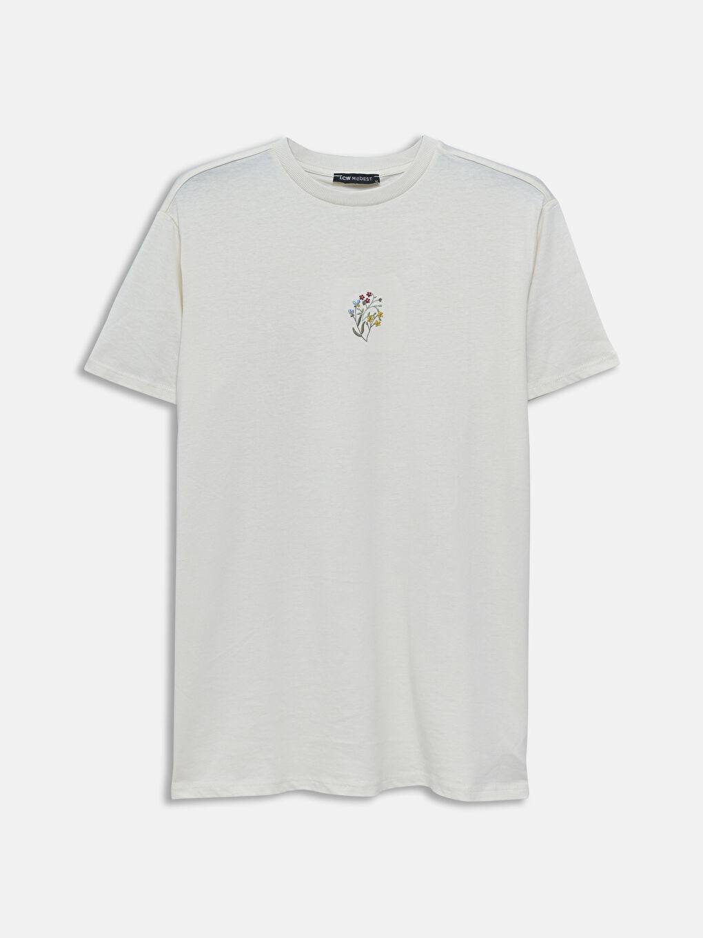 LCW Modest Rundhalsausschnitt Bedrucktes T-Shirt für Damen -S55055Z8-QVK