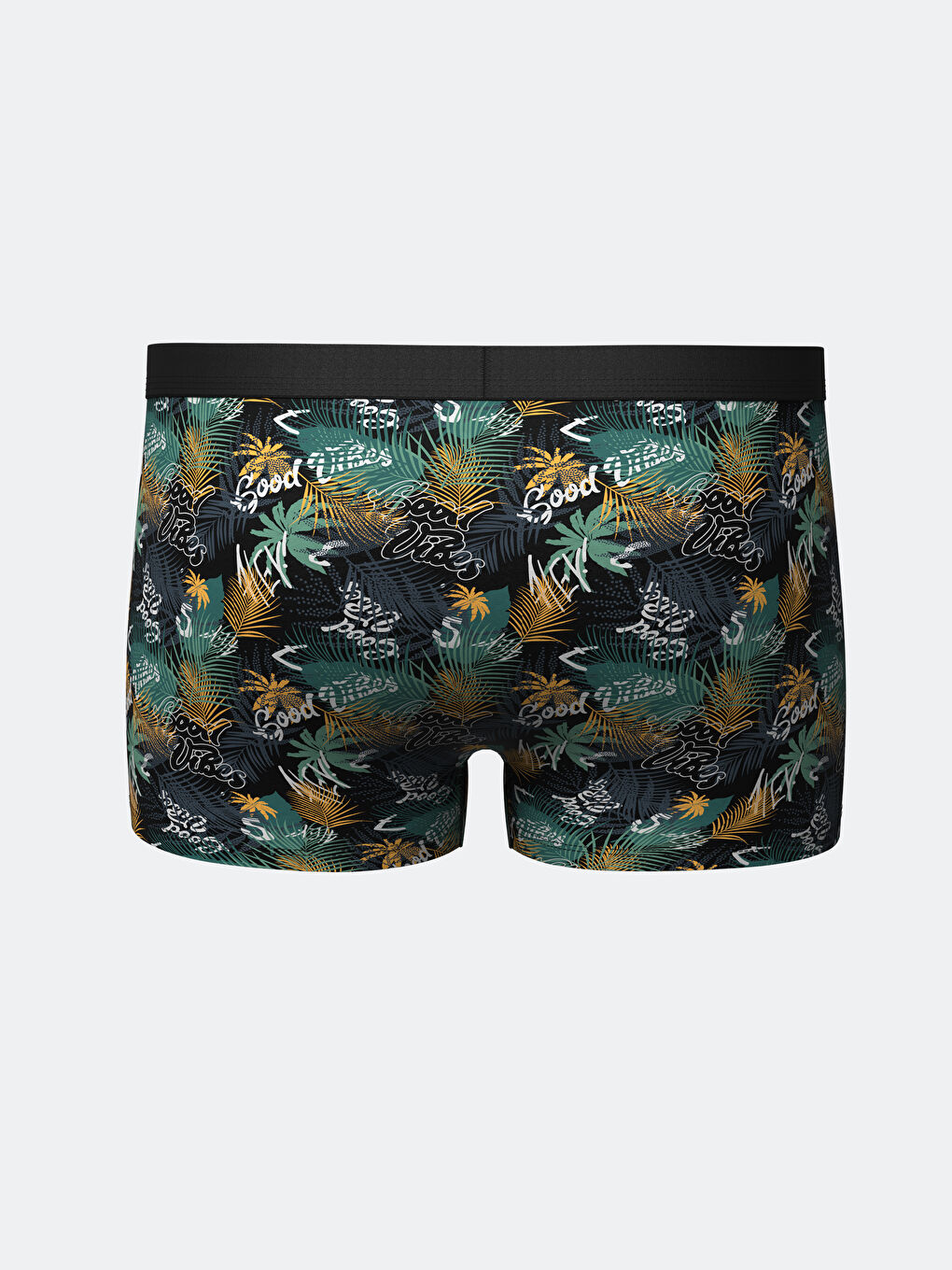 Yeşil Standart Kalıp Pamuklu Esnek Erkek Boxer-1