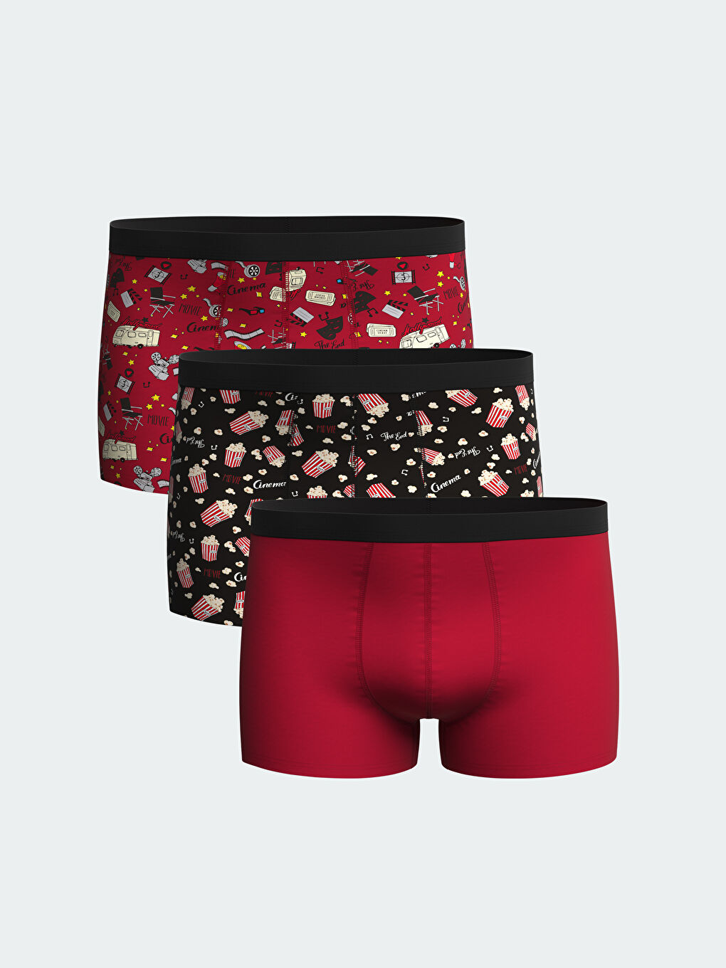 Standard Fit Cotton Flexible Men's Boxer 3-Piece -S55085Z8-LTQ