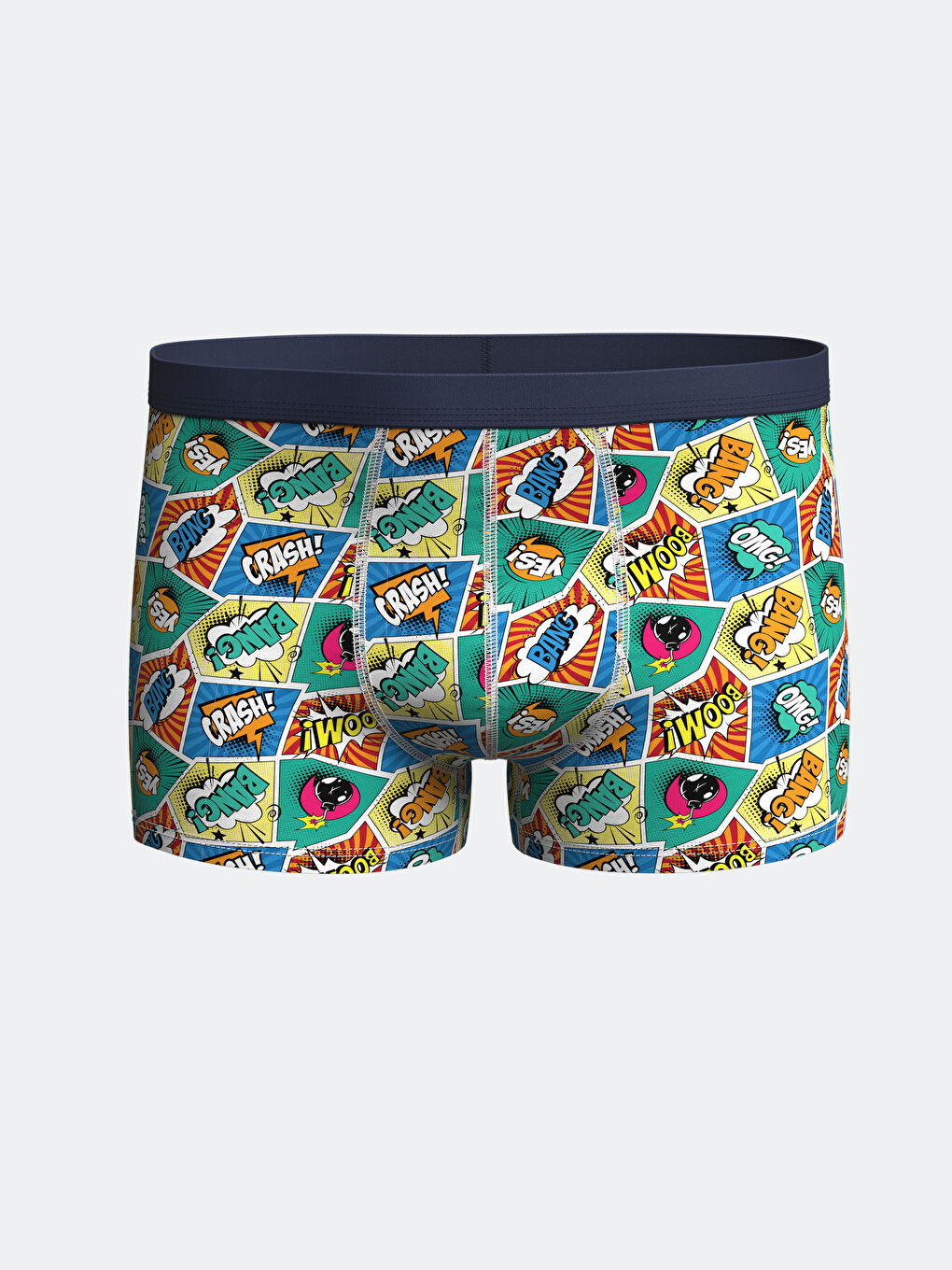 Mavi Standart Kalıp Pamuklu Esnek Erkek Boxer