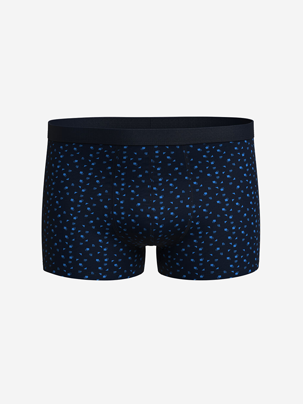 Mavi Standart Kalıp Pamuklu Esnek Erkek Boxer